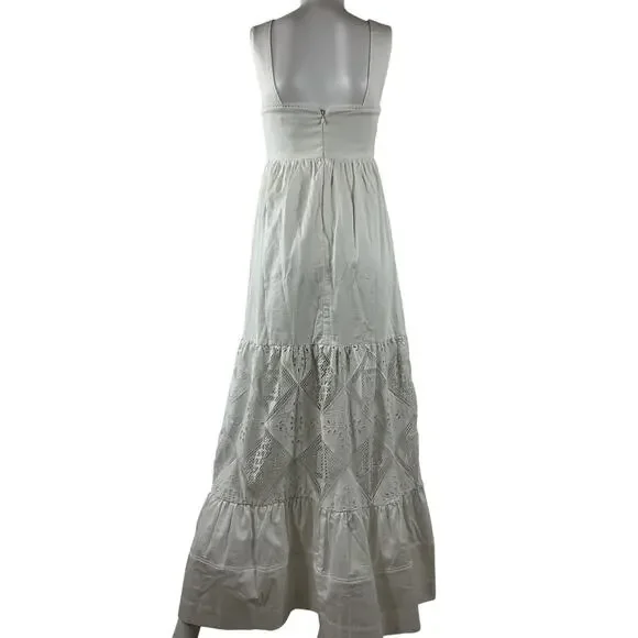 Shona Joy Embroidered Ivory Lori Maxi Dress Size 2 - Picture 3 of 4